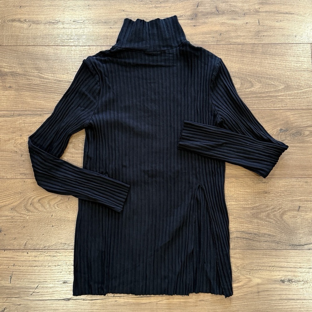 The Range Revolve Sweater Women S Black Ribbed Knit Turtleneck Soft Stretch Smal